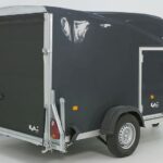 Debon Reboque fechado Cargo 1300 Vollpoly 150x290cm H:160cm, Porta, gris-Novo
