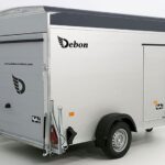 Debon Reboque fechado C300 148x295cm H:190cm 1,3t Alu, Polybug, Porta, gris-Novo