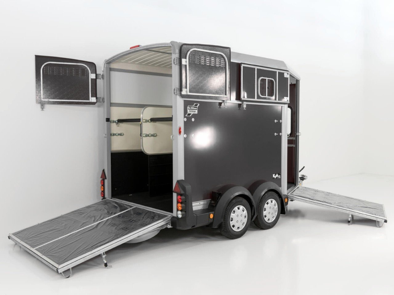 Ifor Williams Reboque para cavalos HB511-Portones traseros-Combinación de puertas-antracita-Novo