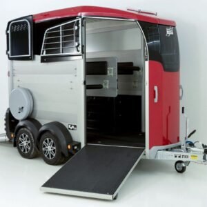 Ifor Williams Reboque para cavalos HBX 506-Saída frontal-novo modelo-rojo-Novo