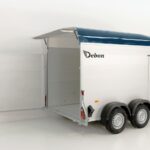 Debon Reboque fechado C500 164x300cm H:200cm 2,0t, Alu, Polybug, Porta, azul-Novo