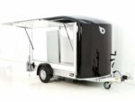 Debon Reboque fechado C300 Sandwich 148x295cm H:190cm 1,3t, Alu, Polybug, Porta, Trampilla, preto-Novo - Image 4