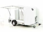 Debon Reboque fechado C300 Sandwich 148x295cm H:190cm 1,3t, Alu, Polybug, Porta, Trampilla, branco-Novo - Image 4