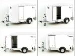 Debon Reboque fechado C300 Sandwich 148x295cm H:190cm 1,3t, Alu, Polybug, Porta, Trampilla, branco-Novo - Image 9