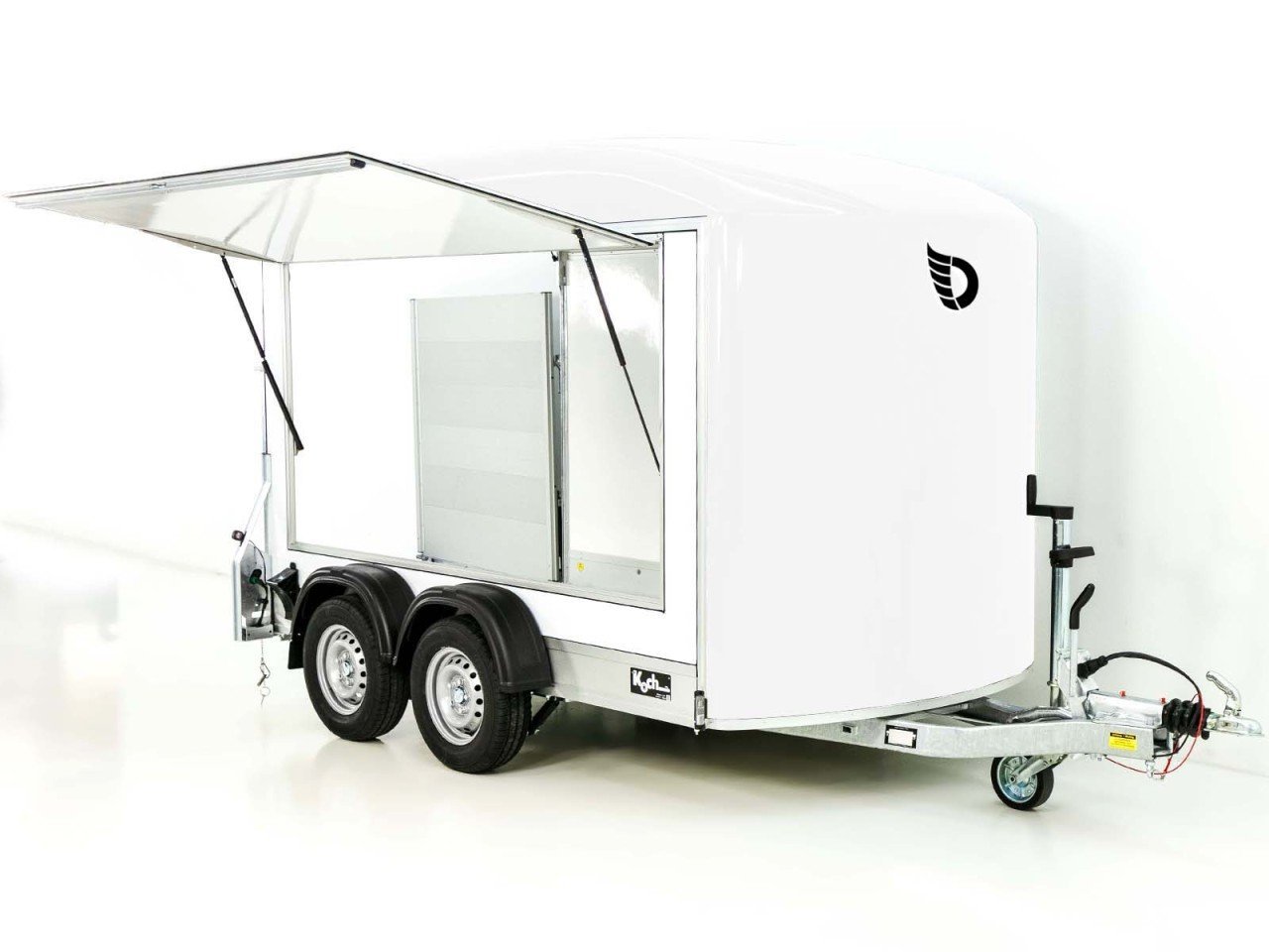 Debon Reboque fechado C500 Sandwich 164x300cm H:200cm 2,0t-Alu-Polybug-Porta-branco-Novo - Image 4