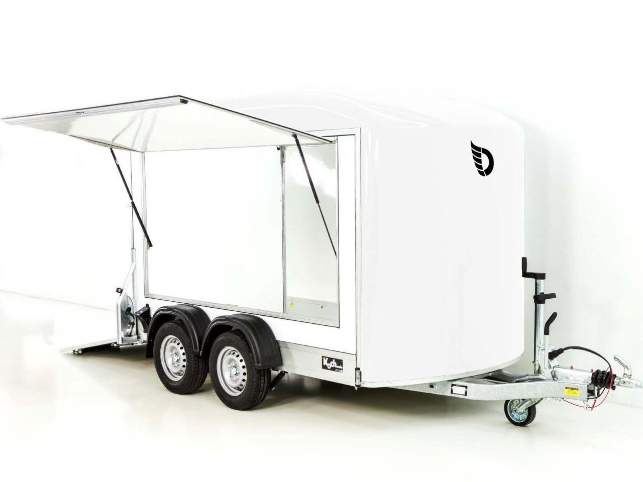 Debon Reboque fechado C500 Sandwich 164x300cm H:200cm 2,0t-Alu-Polybug-Porta-branco-Novo - Image 7
