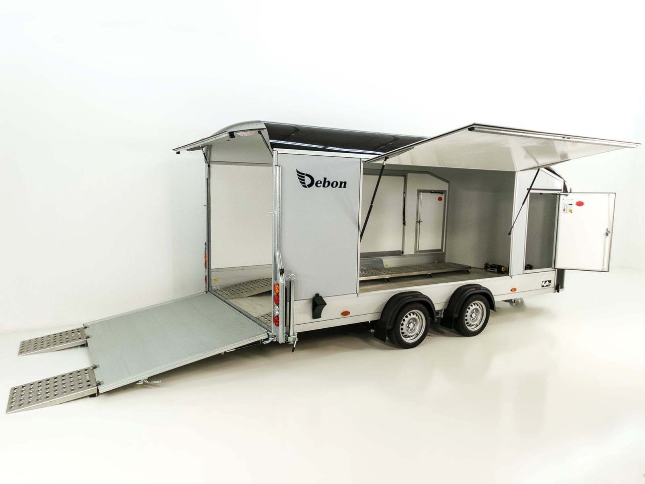 Debon Reboque fechado Roadster C1000 200x500x200cm 3,5t preto - E-vientoe -Rampas elevadas-Novo