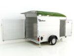 Debon Reboque fechado C400 164x315cm H:200cm 1,3t, Alu, Polybug, Porta, verde oliva-Novo