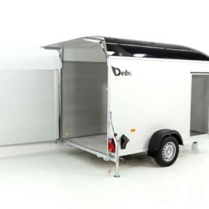 Debon Reboque fechado C400 164x315cm H:200cm 1,3t, Alu, Polybug, Porta, preto-Novo