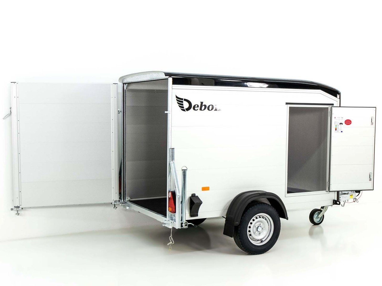Debon Reboque fechado Roadster Alu 255 125x255cm H:156cm, preto-Novo