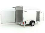 Debon Reboque fechado C400 164x315cm H:200cm 1,3t, Alu, Polybug, Porta, branco-Novo
