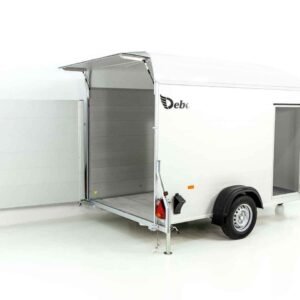 Debon Reboque fechado C400 164x315cm H:200cm 1,3t, Alu, Polybug, Porta, branco-Novo