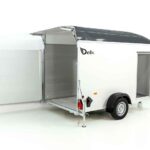 Debon Reboque fechado C400 164x315cm H:200cm 1,3t, Alu, Polybug, Porta, gris-Novo