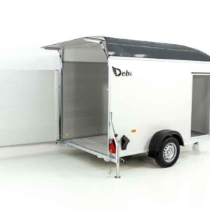Debon Reboque fechado C400 164x315cm H:200cm 1,3t, Alu, Polybug, Porta, gris-Novo