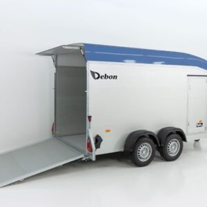 Debon Reboque fechado Roadster Alu C700 179×378 H201 2,6t, Alu, Polybug, Porta, azul-Novo