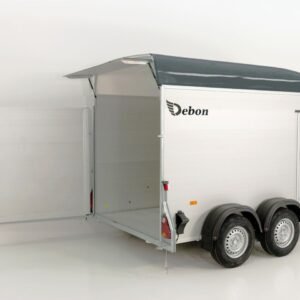 Debon Reboque fechado C500 164x300cm H:200cm 2,0t, Alu, Polybug, Porta, gris-Novo