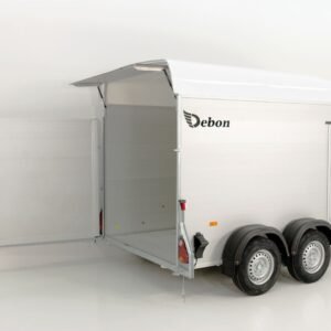 Debon Reboque fechado C500 164x300cm H:200cm 2,0t, Alu, Polybug, Porta, branco-Novo