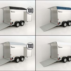 Debon Reboque fechado C500 164x300cm H:200cm 2,0t, Alu, Polybug, Porta-Novo