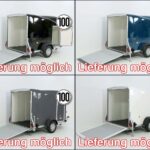 Debon Reboque fechado Cargo 1300 Vollpoly 150x290cm H:160cm, Porta-Novo