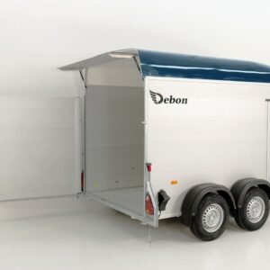 Debon Reboque fechado C500 164x300cm H:200cm 2,6t, Alu, Polybug, Porta, azul-Novo