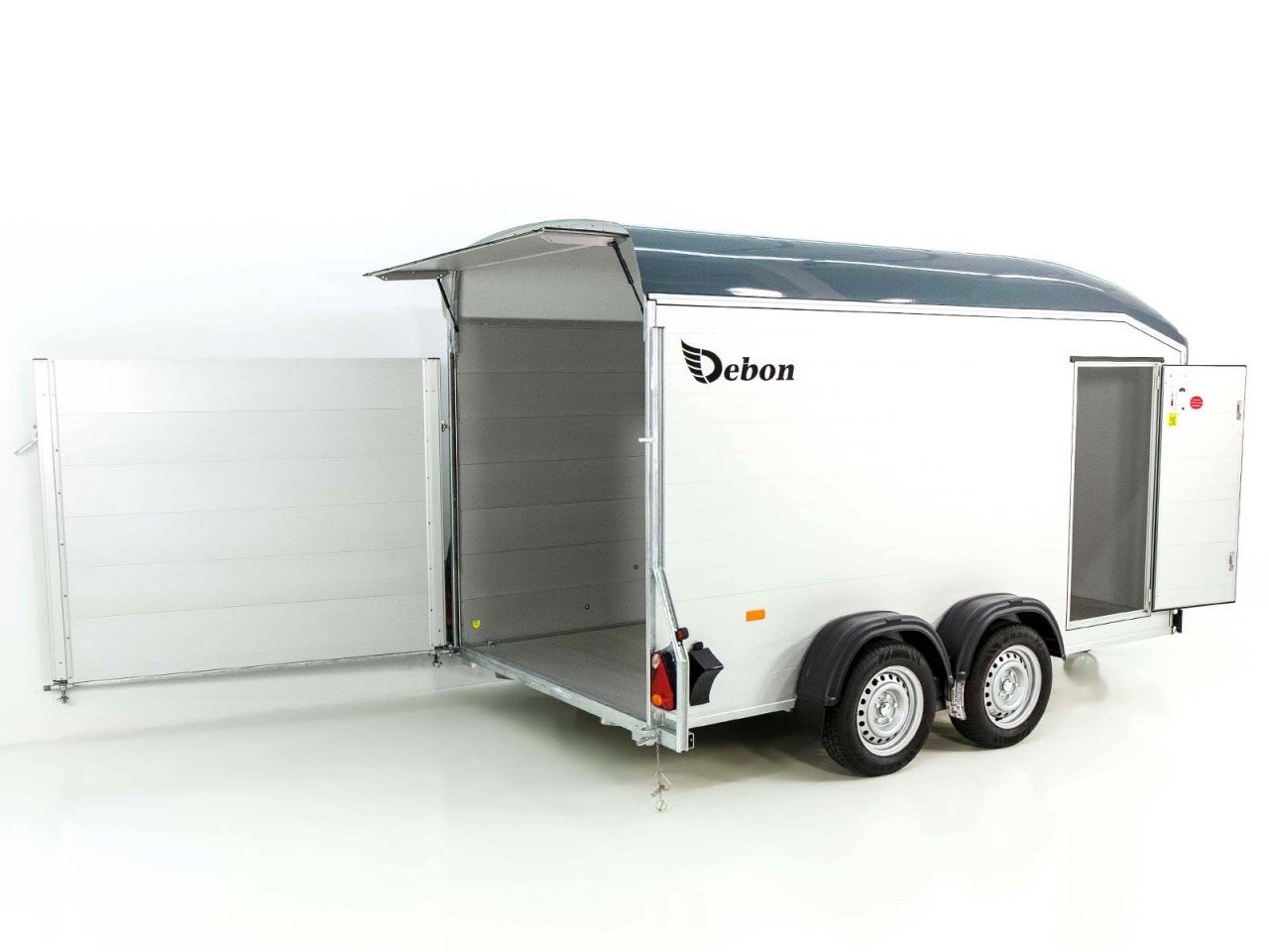 Debon Reboque fechado Roadster C700 179×378 Altura:201cm 2,6t, Alu, Polybug, Porta, gris-Novo - Image 9