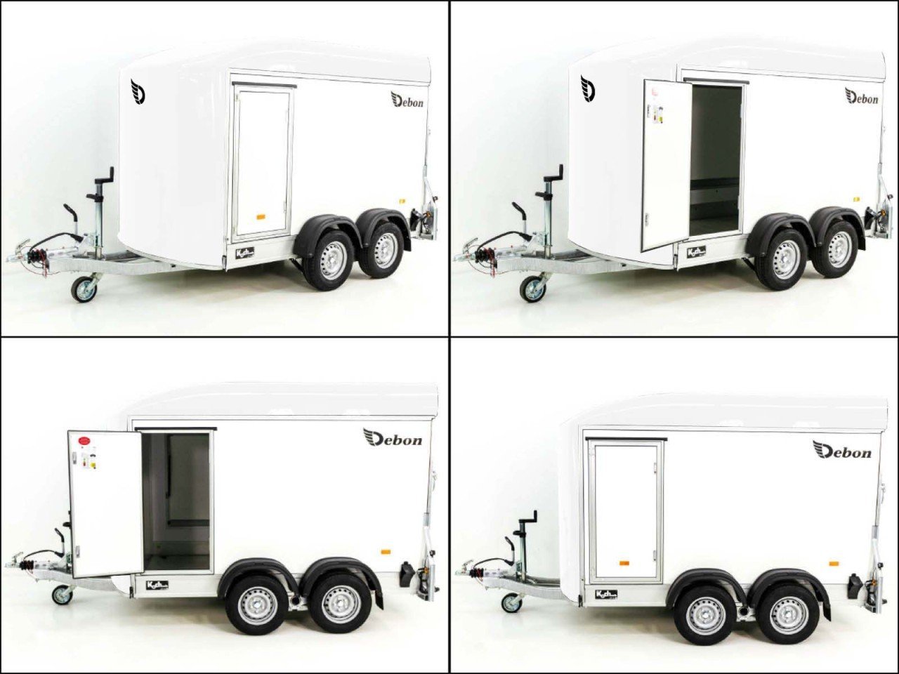 Debon Reboque fechado C500 Sandwich 164x300cm H:200cm 2,0t-Alu-Polybug-Porta-branco-Novo - Image 11