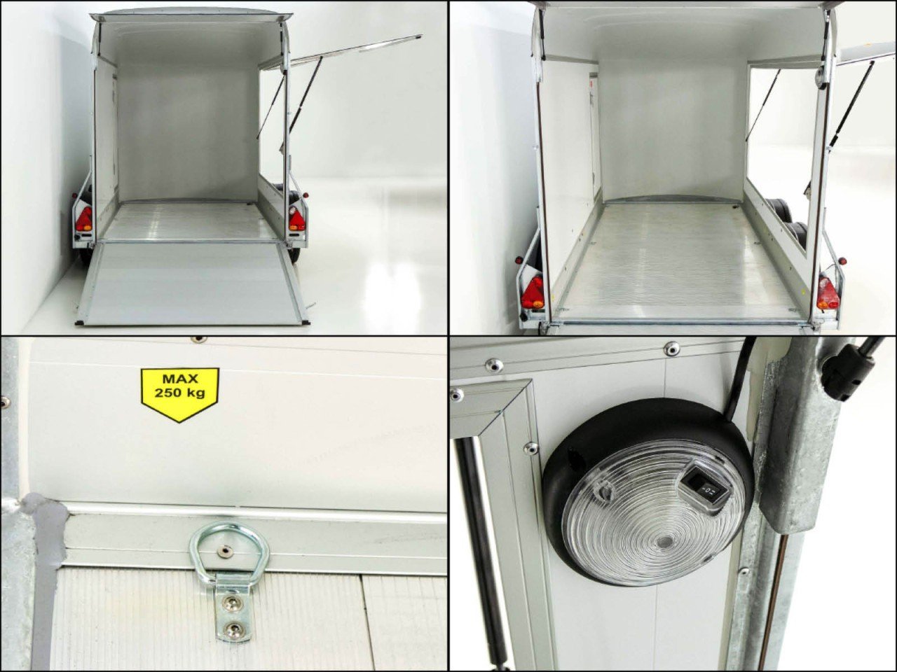 Debon Reboque fechado C500 Sandwich 164x300cm H:200cm 2,0t-Alu-Polybug-Porta-branco-Novo - Image 12