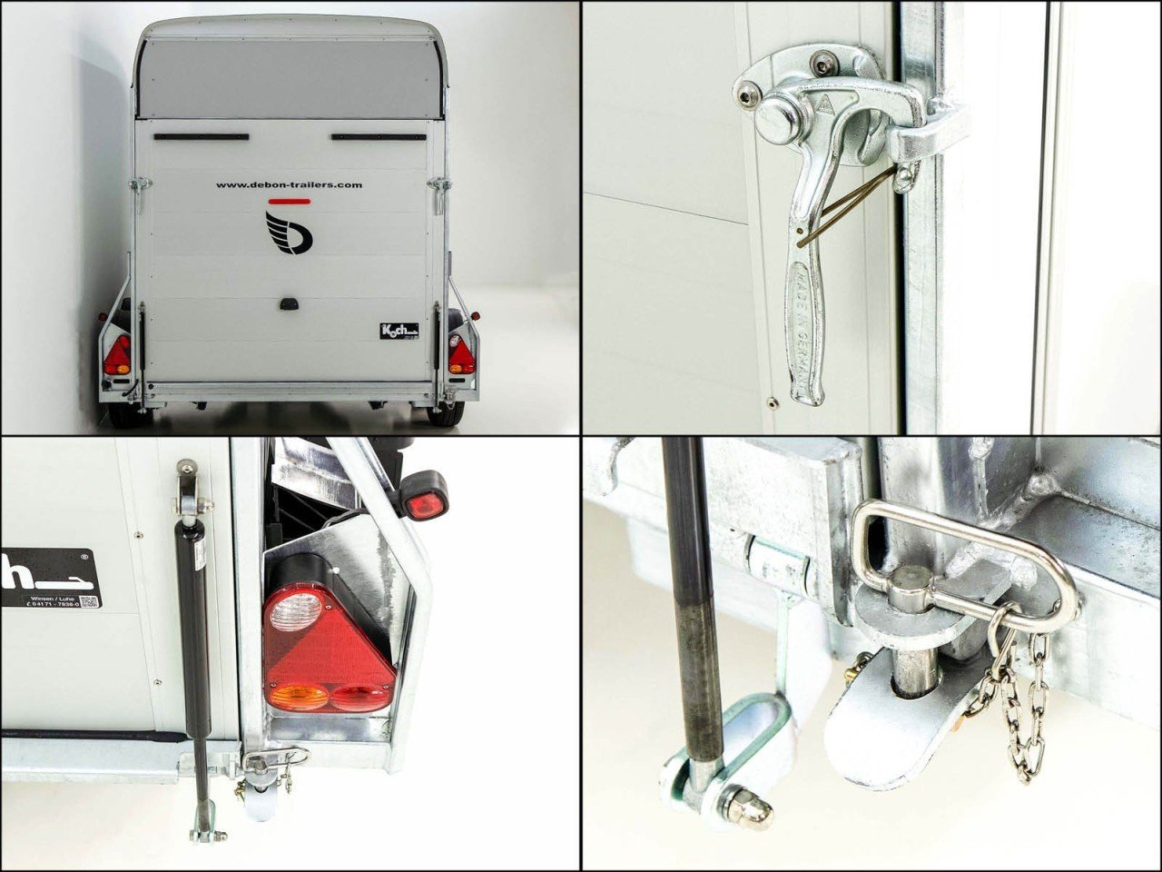 Debon Reboque fechado C500 Sandwich 164x300cm H:200cm 2,0t-Alu-Polybug-Porta-branco-Novo - Image 14