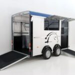 Cheval Liberté Reboque para cavalos Maxi 3, 3 Cavalos, Tren Pullmann 2, azul-Novo