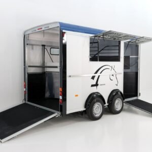 Cheval Liberté Reboque para cavalos Maxi 3, 3 Cavalos, Tren Pullmann 2, azul-Novo