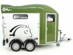 Cheval Liberté Reboque para cavalos GOLD 3, Pullman 2, Arreios, verde oliva-Novo