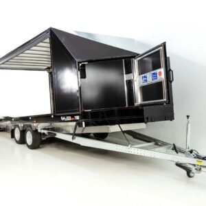 Moetefindt Reboque para transporte de coches Lona FTP235 235×550 3,5t H:180cm-Luz de marcha-atrás-Câmara de marcha-atrás--Novo