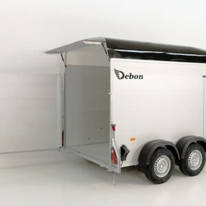 Debon Reboque fechado C500 164x300cm H:200cm 2,6t-Alu-Polybug-Porta-preto-Novo