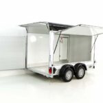 Debon Reboque fechado C500 Sandwich 164x300cm H:200cm 2,0t-Alu-Polybug-Porta-preto-Novo