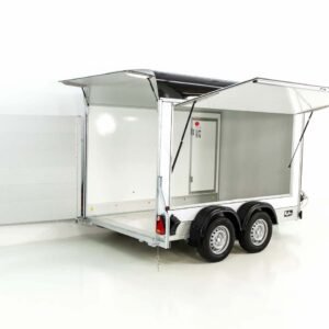 Debon Reboque fechado C500 Sandwich 164x300cm H:200cm 2,0t-Alu-Polybug-Porta-preto-Novo