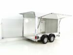 Debon Reboque fechado C500 Sandwich 164x300cm H:200cm 2,0t-Alu-Polybug-Porta-branco-Novo