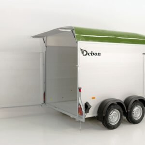 Debon Reboque fechado C500 164x300cm H:200cm 2,0t-Alu-Polybug-Porta-verde oliva-Novo