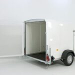 Debon Reboque fechado Cargo 1300 Vollpoly 150x290cm H:160cm, Porta, branco-Novo