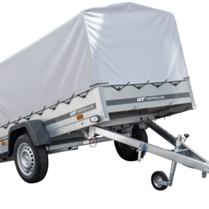 Reboque carro 230×125 Garden Trailer 230 KIPP Unitrailer 750 kg com Roda jockey, lona alta e Arcos altos-Novo