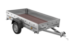 Reboque de um eixo Unitrailer Garden Trailer 230 FD 230 x 125 cm com lança rígida 750 KG-Novo