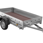 Reboque de um eixo Unitrailer Garden Trailer 230 FD 230 x 125 cm com lança rígida 750 KG-Novo