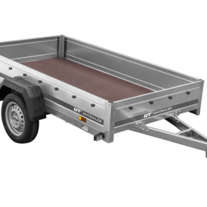 Reboque de um eixo Unitrailer Garden Trailer 230 FD 230 x 125 cm com lança rígida 750 KG-Novo