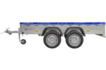 Garden Trailer 264/2 Kipp Com Roda jockey, Suporte de lona e Lona azul plana-Novo - Image 3