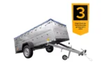 Grande Reboque 750 kg Garden Trailer 264 KIPP com Suplemento lateral [adicional 40 cm], Roda jockey e lona azul plana-Novo - Image 3